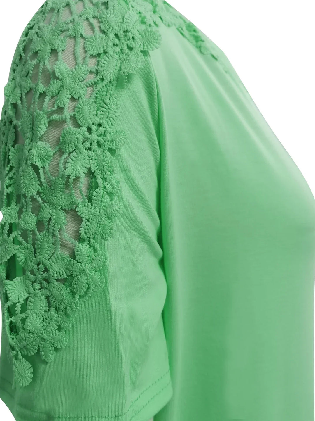 Ancuta - エレガントな夏用ショートスリーブTシャツ レーストップ