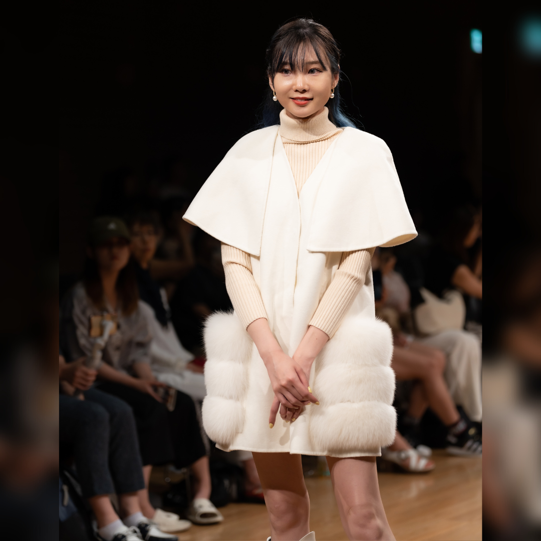 FOXファーウールケープコート