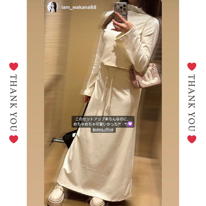 クロップトップロングスカートセットアップ