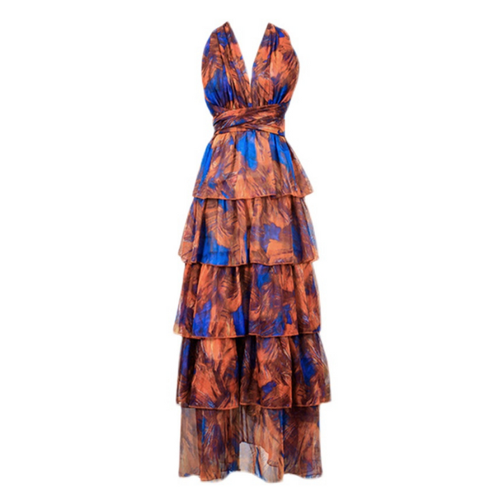 バックオープンシフォンドレス