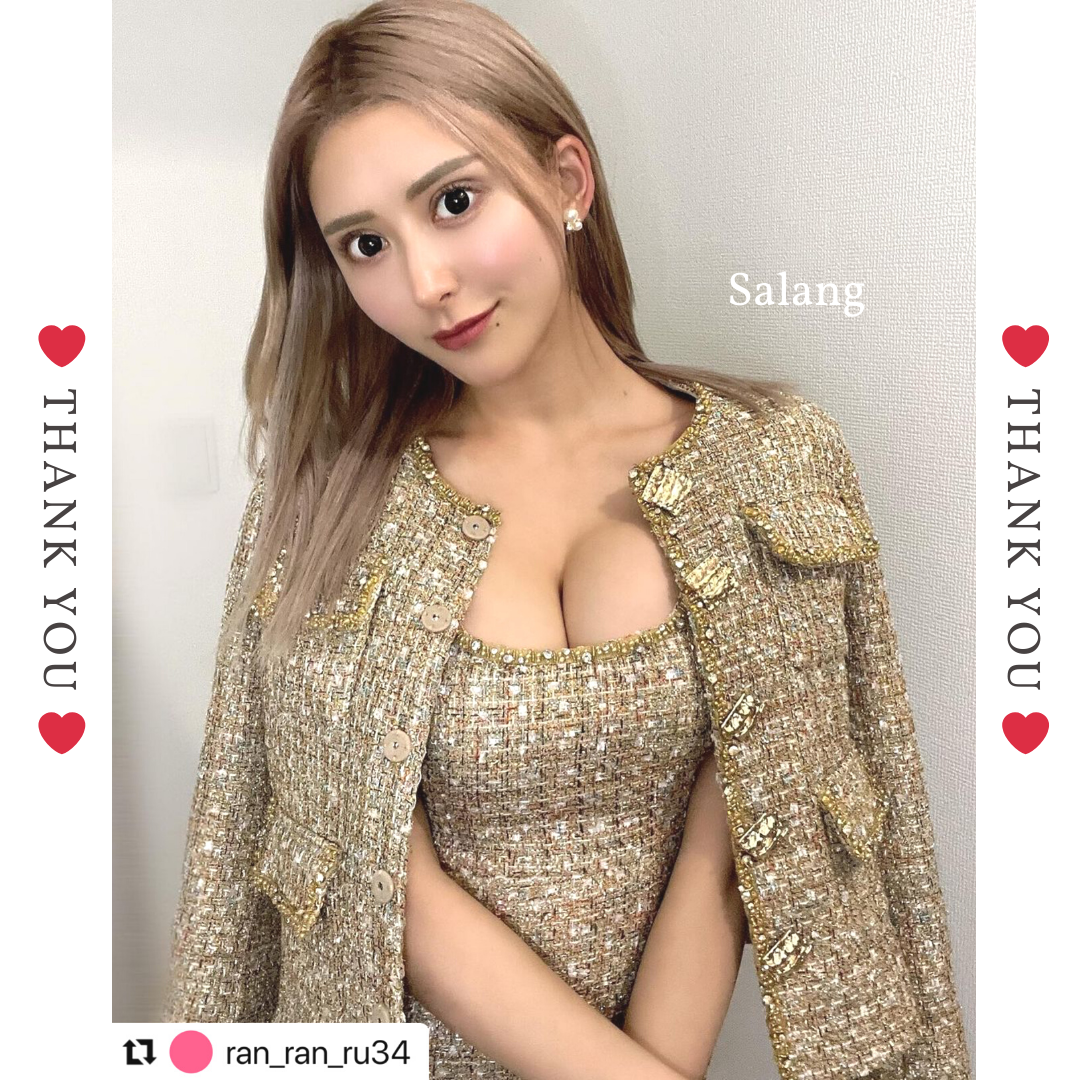 ゴールドツイードジャケットワンピースセット