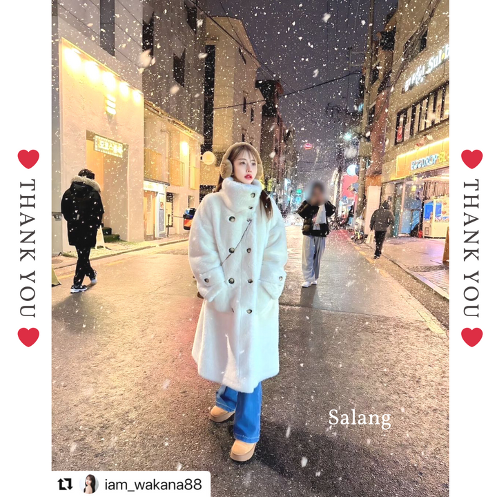 ハイネックファーロングコート