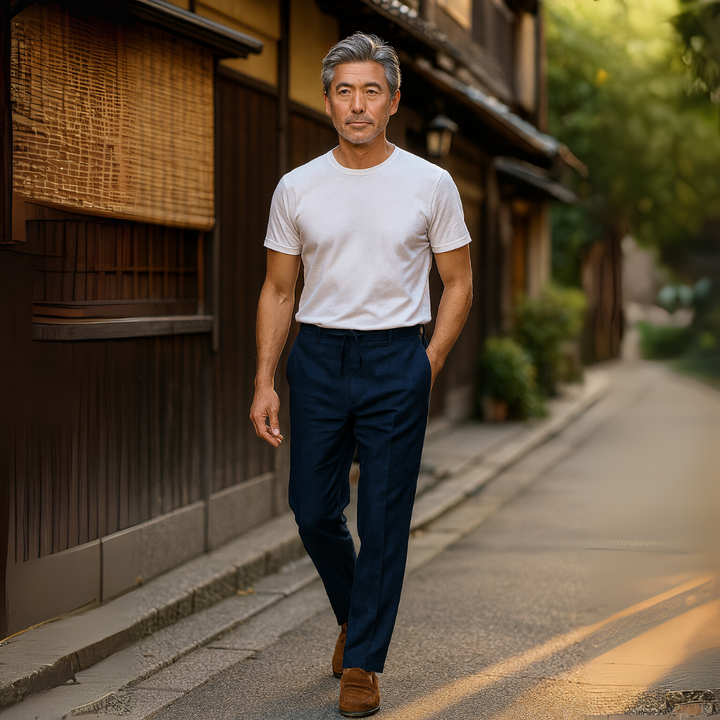 BREEZE |  通気性のあるコットンリネンパンツ