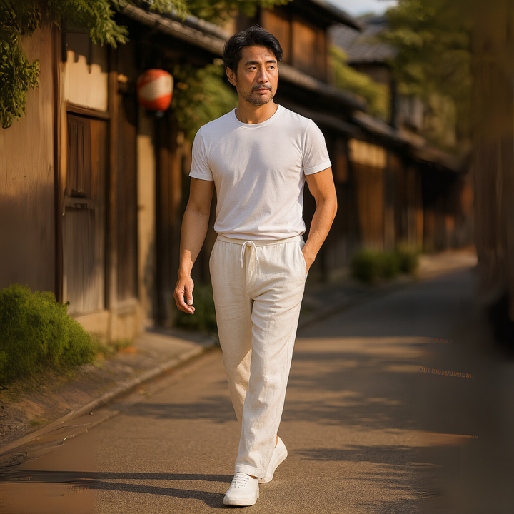 BREEZE |  通気性のあるコットンリネンパンツ