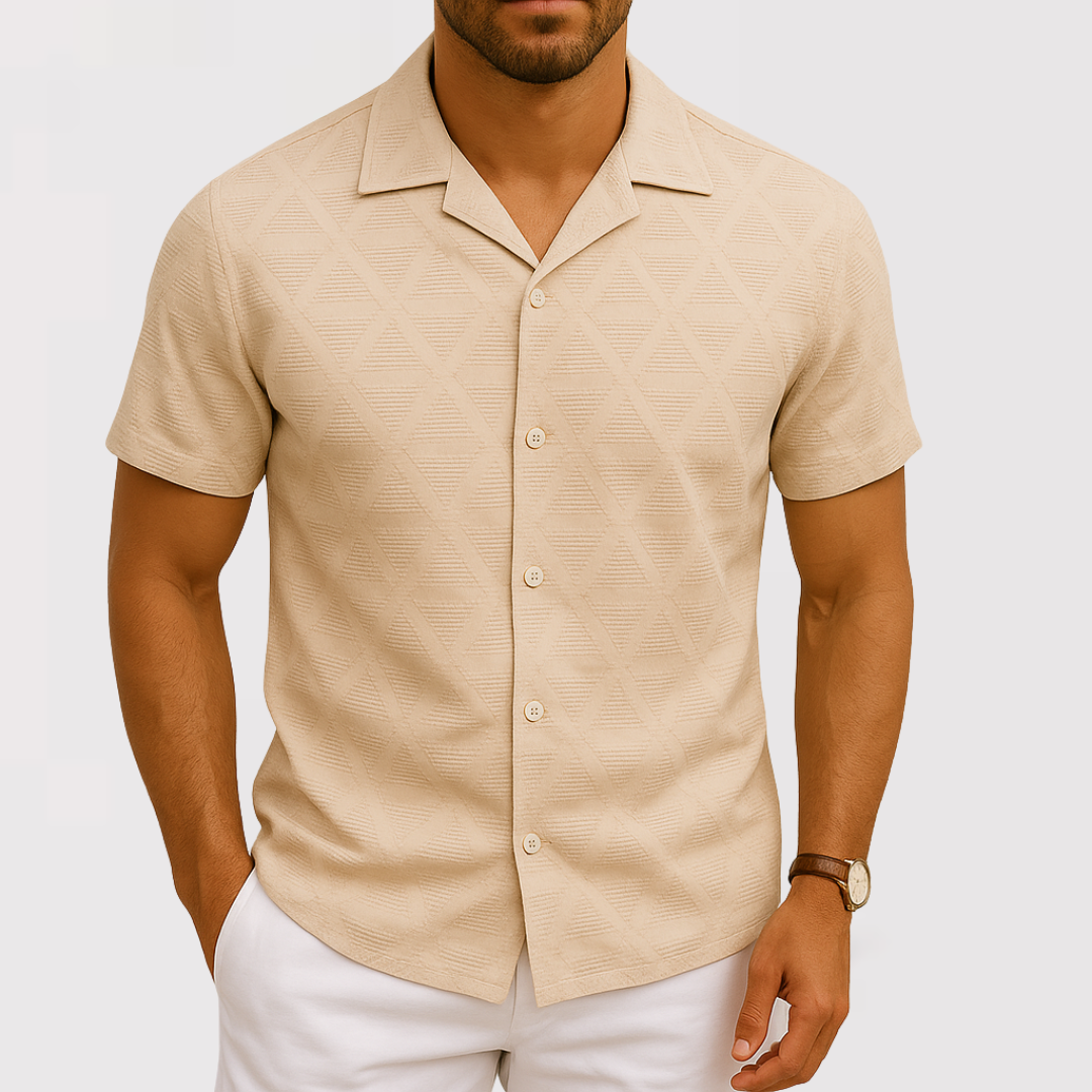 リヴィエラ・テクスチャードコットンシャツ