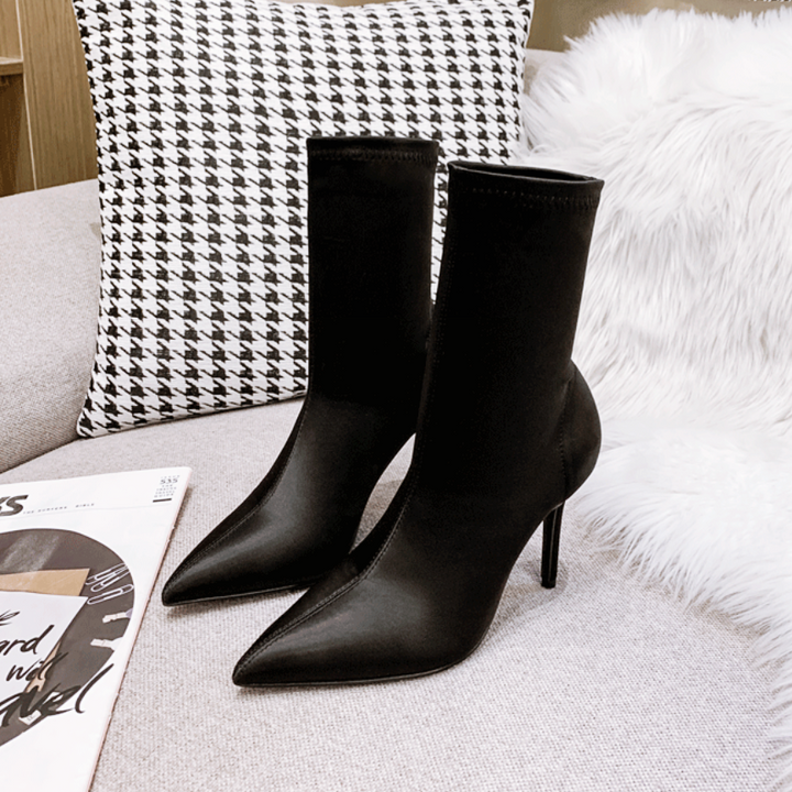 スリムソックスショートブーツ