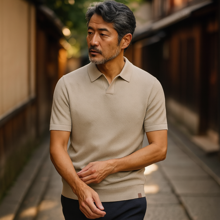 SENSE｜ラグジュアリーなボタンなしポロシャツ