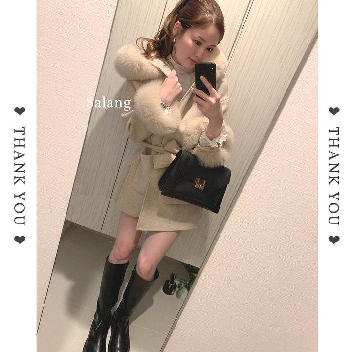 FOXファーカシミヤウールコート