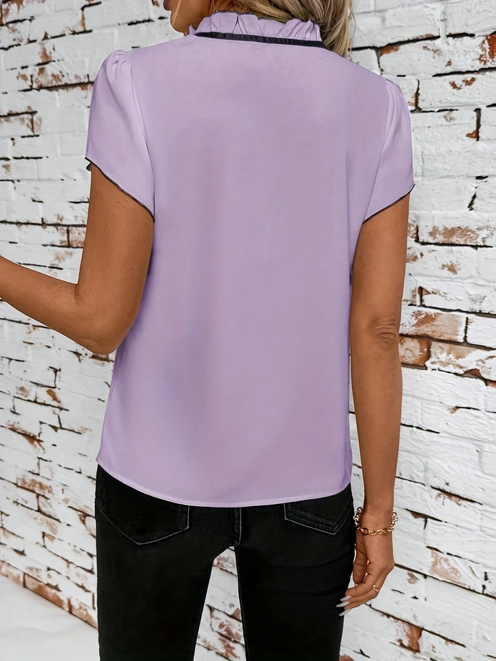 Bethany - カラーブロック ショートスリーブ シャツ