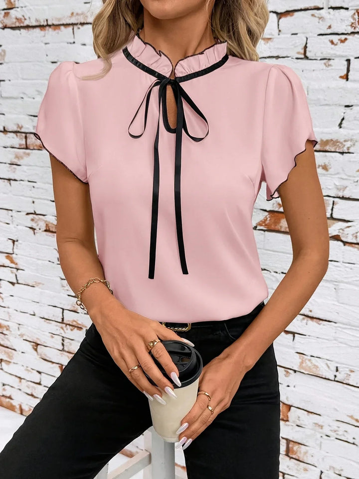 Bethany - カラーブロック ショートスリーブ シャツ