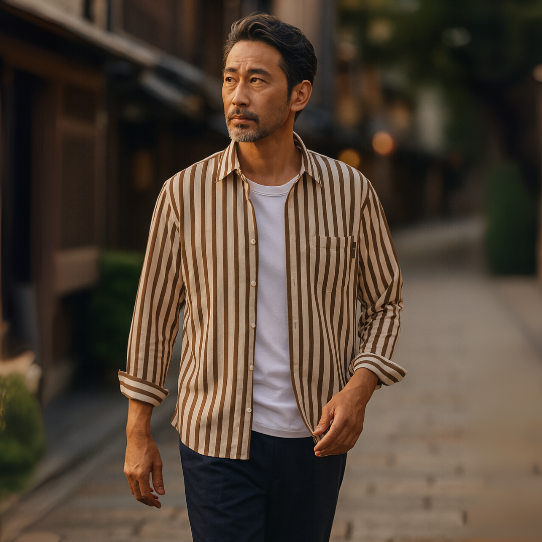 KENJAKU | ソフトストライプシャツ