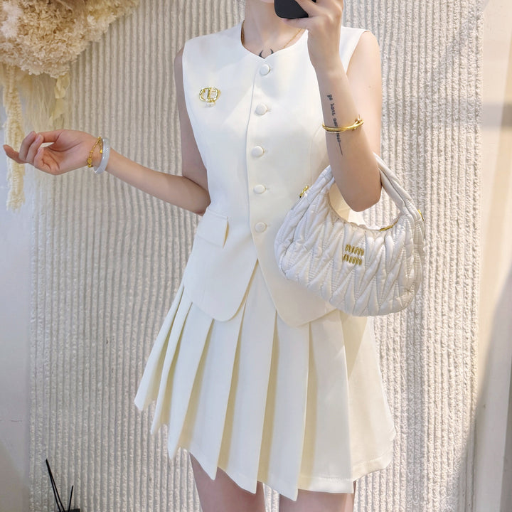 ベストプリーツスカートセットアップ