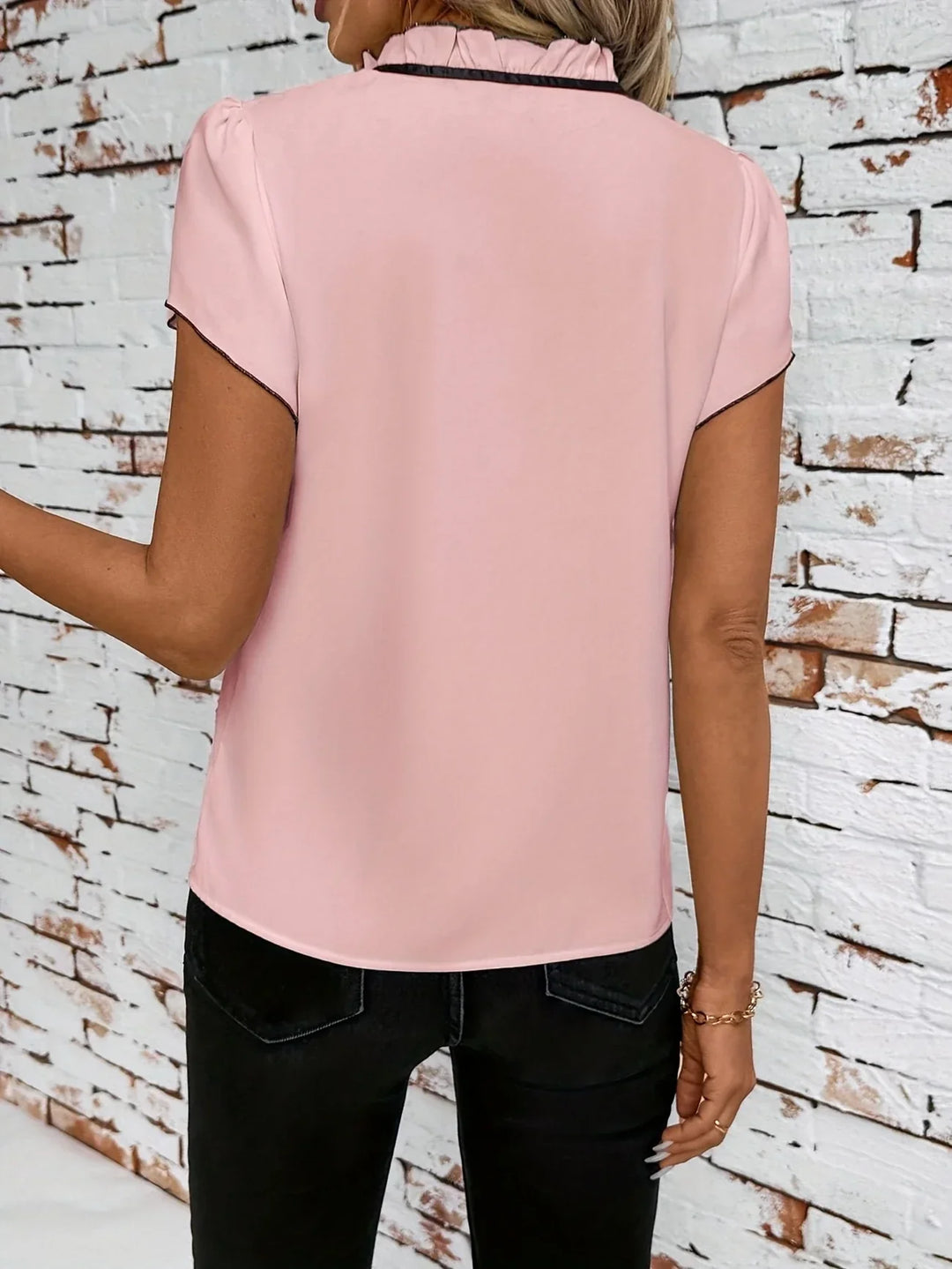 Bethany - カラーブロック ショートスリーブ シャツ