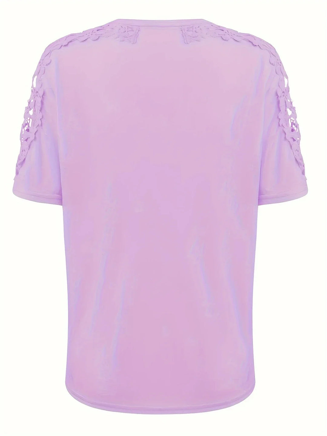 Ancuta - エレガントな夏用ショートスリーブTシャツ レーストップ