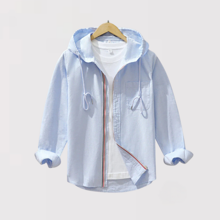 KAZU｜軽量ジッパーフーディーシャツ