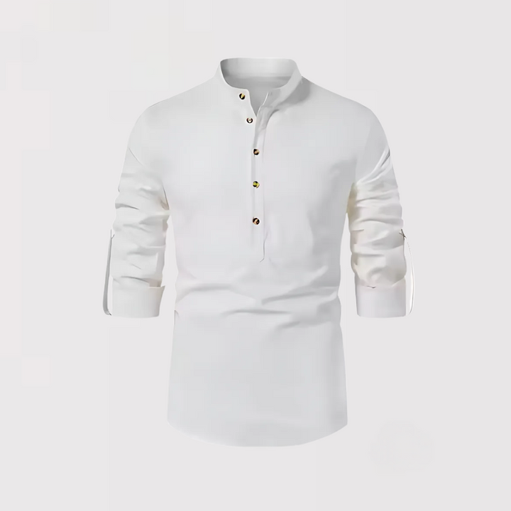 SHOGUN | クラシックハーフボタンコットンシャツ