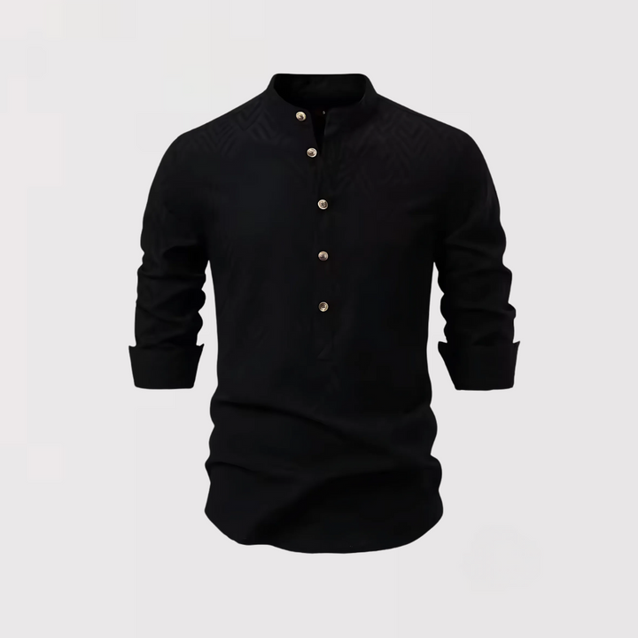 SHOGUN | クラシックハーフボタンコットンシャツ