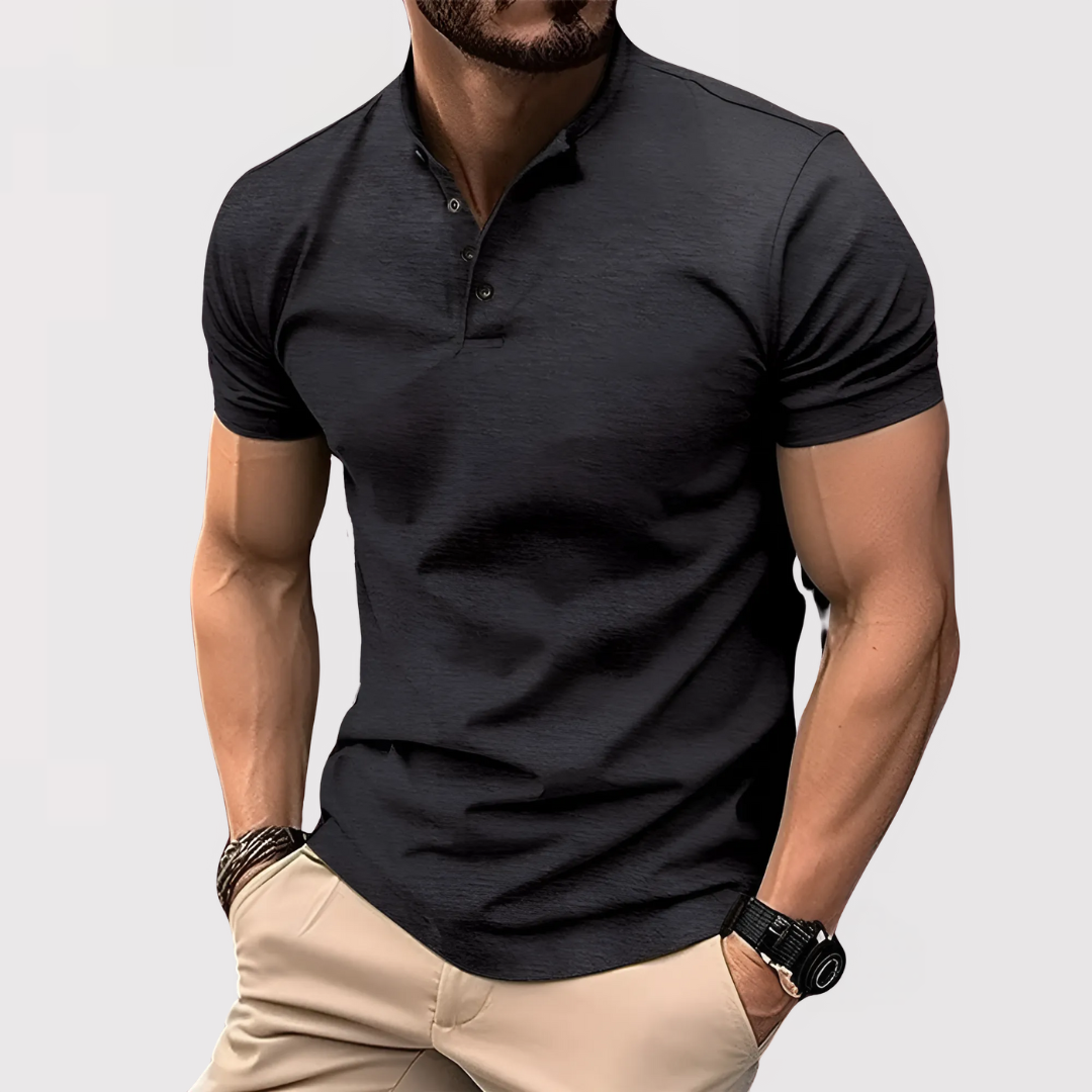 JIGO | カジュアルヘンリーポロシャツ