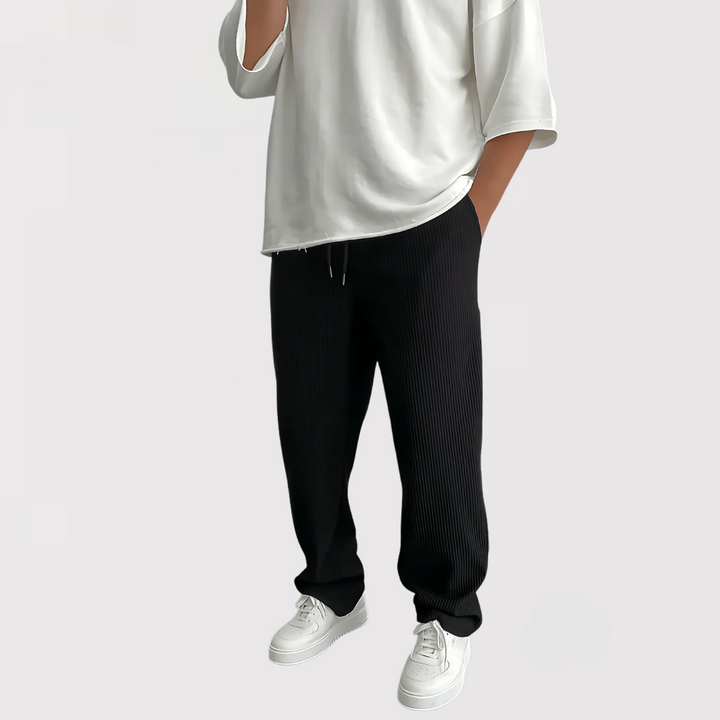 HIROAKI | 快適なリブ編みパンツ