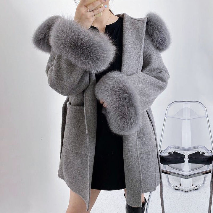 FOXファーカシミヤウールコート