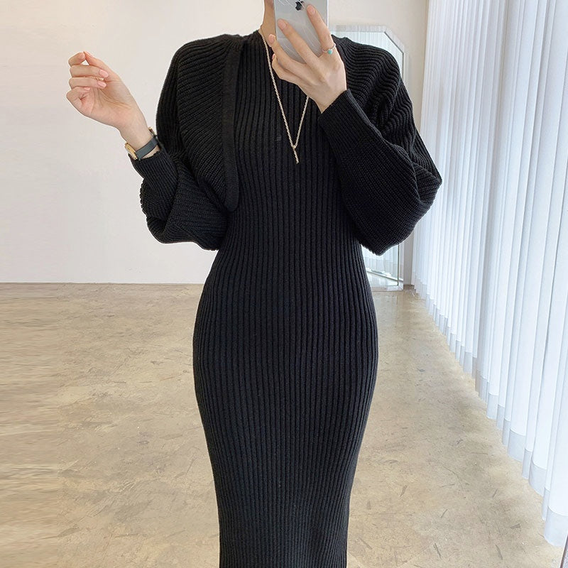 レイヤードニットワンピースセット