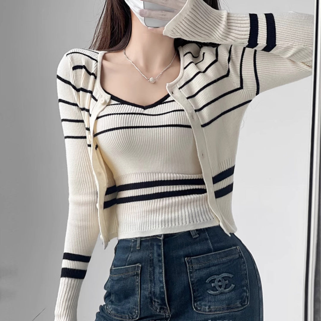 ストライプキャミニットアンサンブル