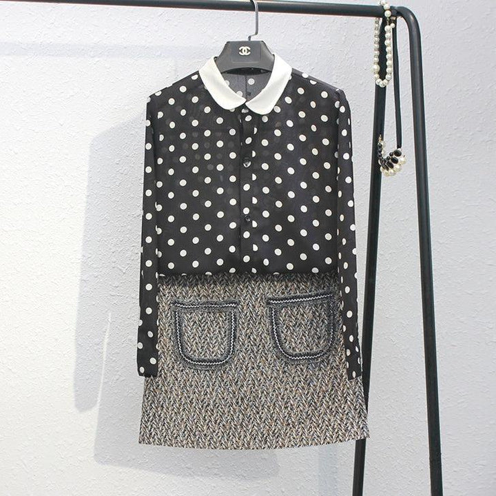 ドット柄シアーブラウス