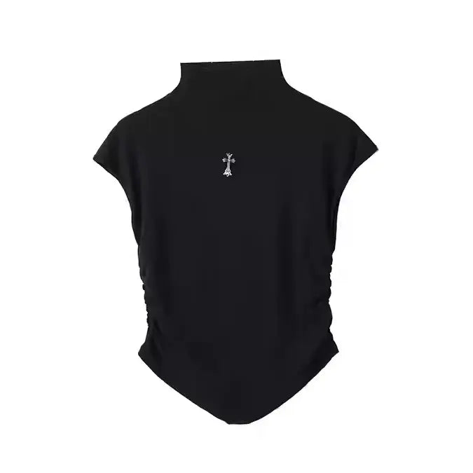 ハーフタートルクロスTシャツ