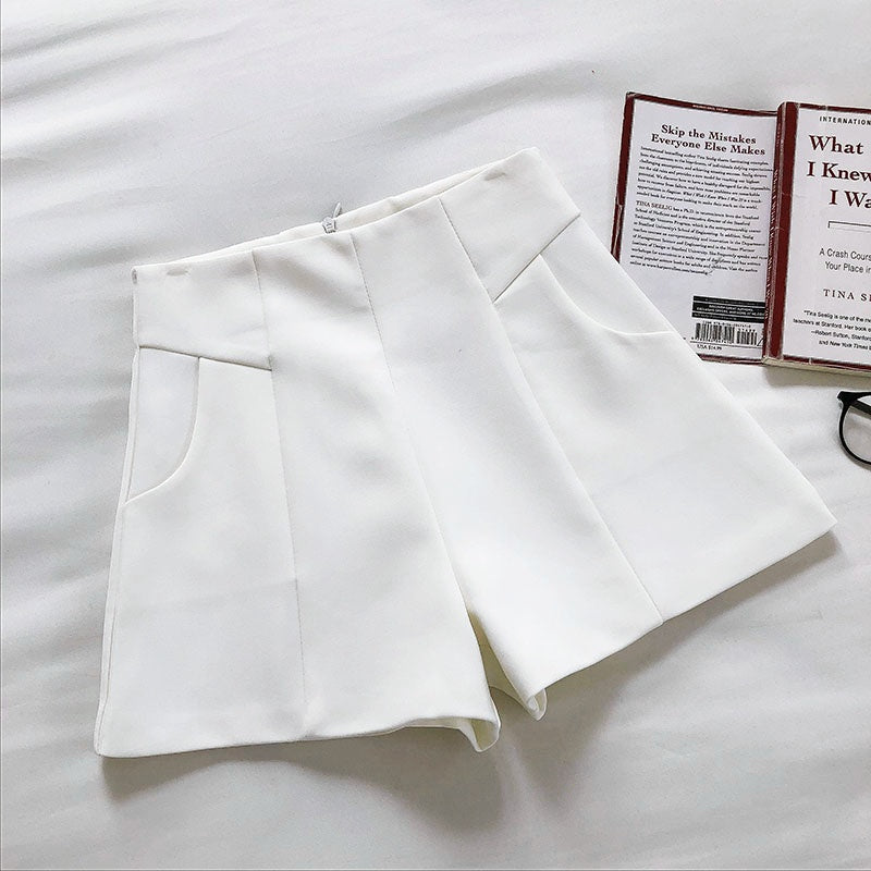 ワイドハイウエストショートパンツ