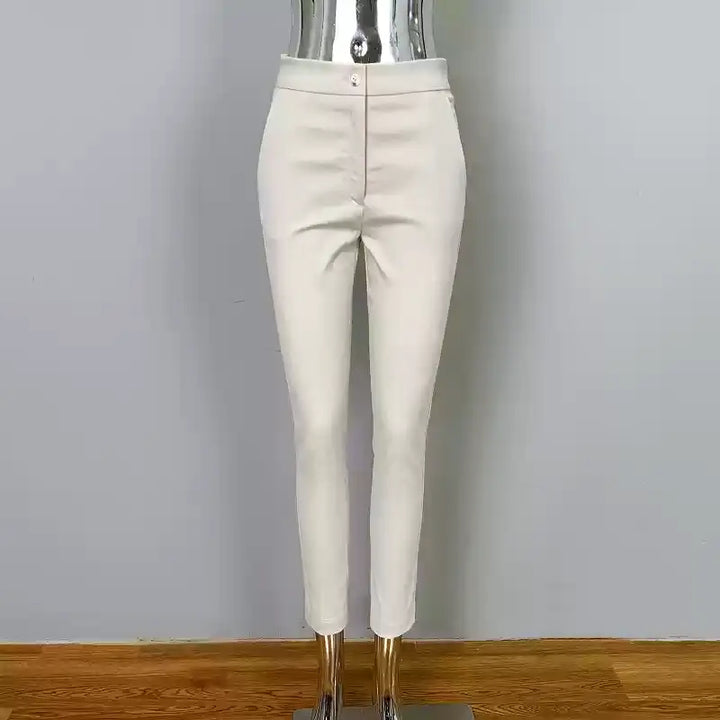 ハイウエストスリムスラックス