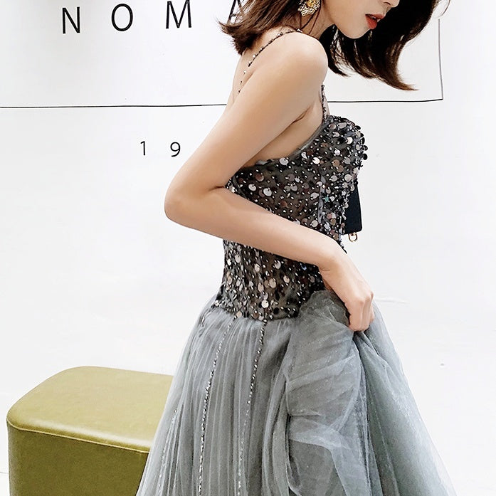 ハイエンドビジューシフォンドレス