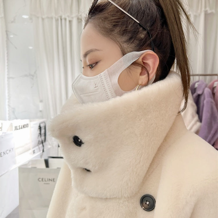 ハイネックファーロングコート