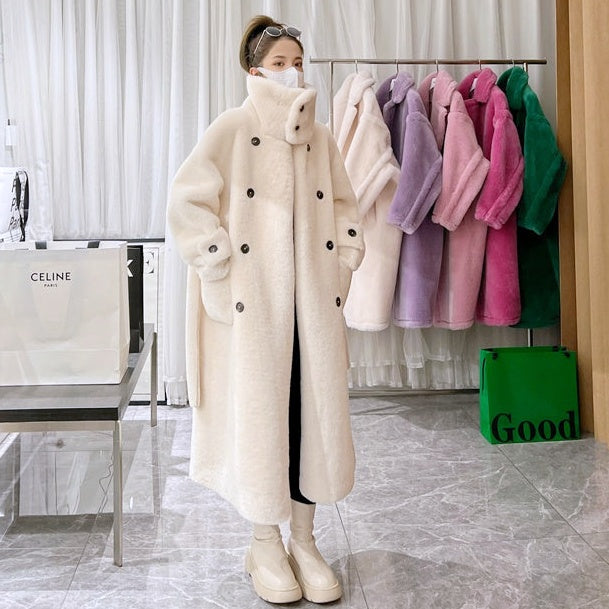 ハイネックファーロングコート