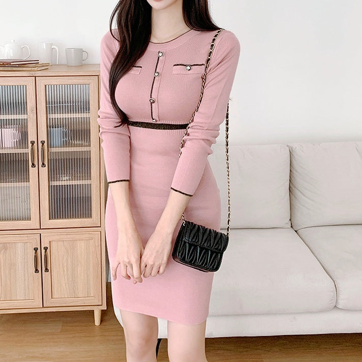 フレンチスリムミディワンピース