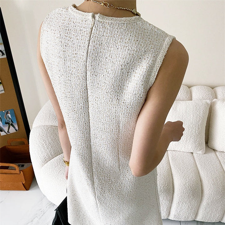 スパンコールノースリーブワンピース