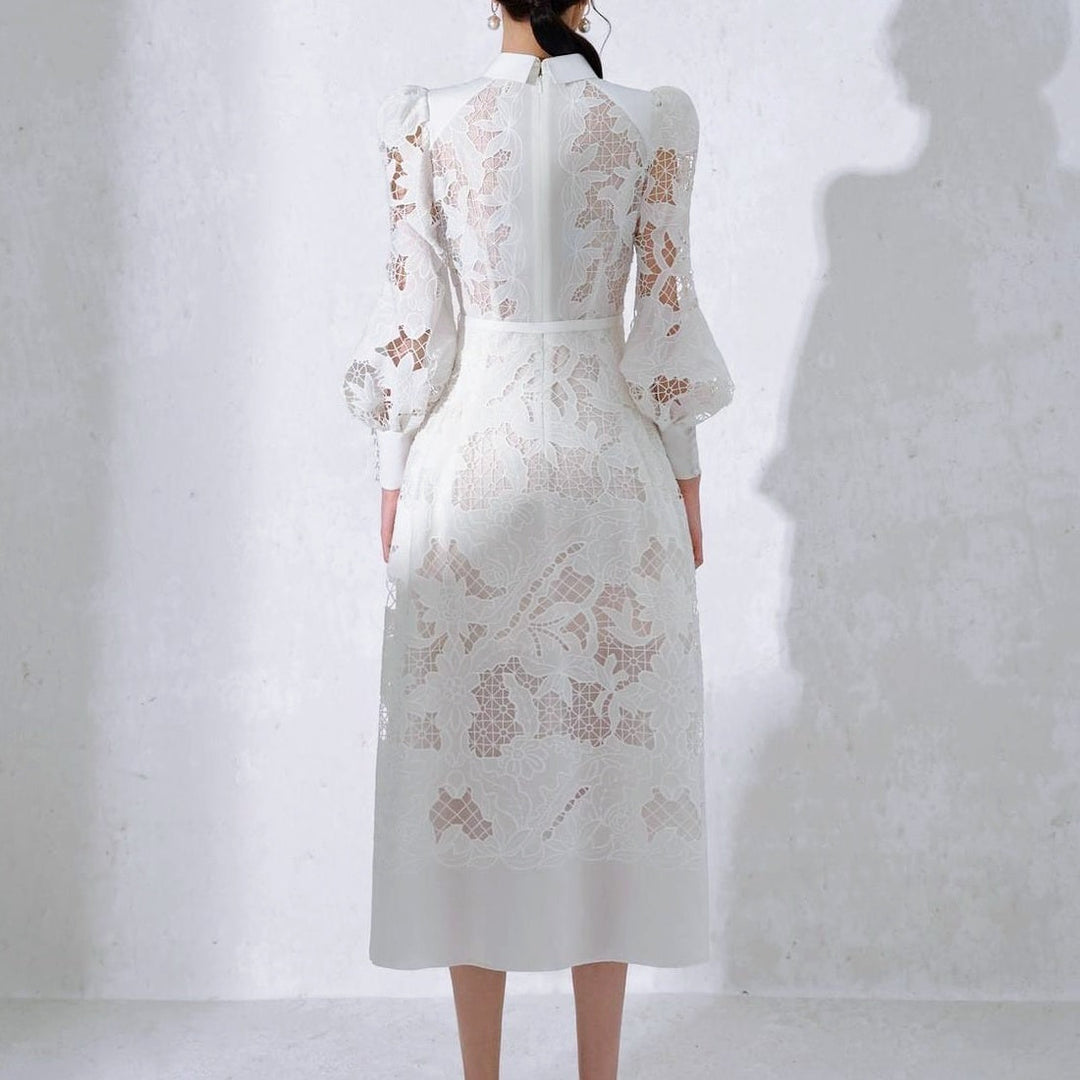 レースレトロシャツワンピース