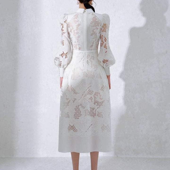 レースレトロシャツワンピース