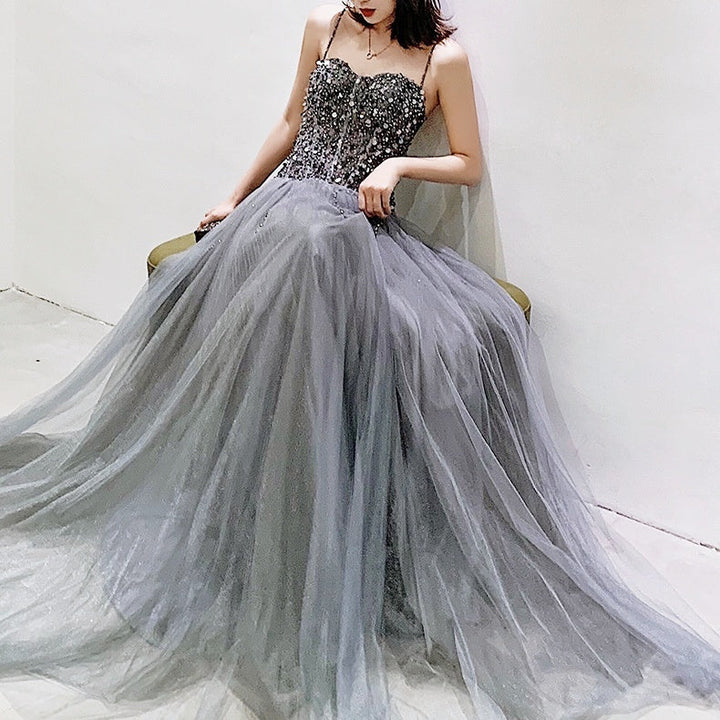 ハイエンドビジューシフォンドレス