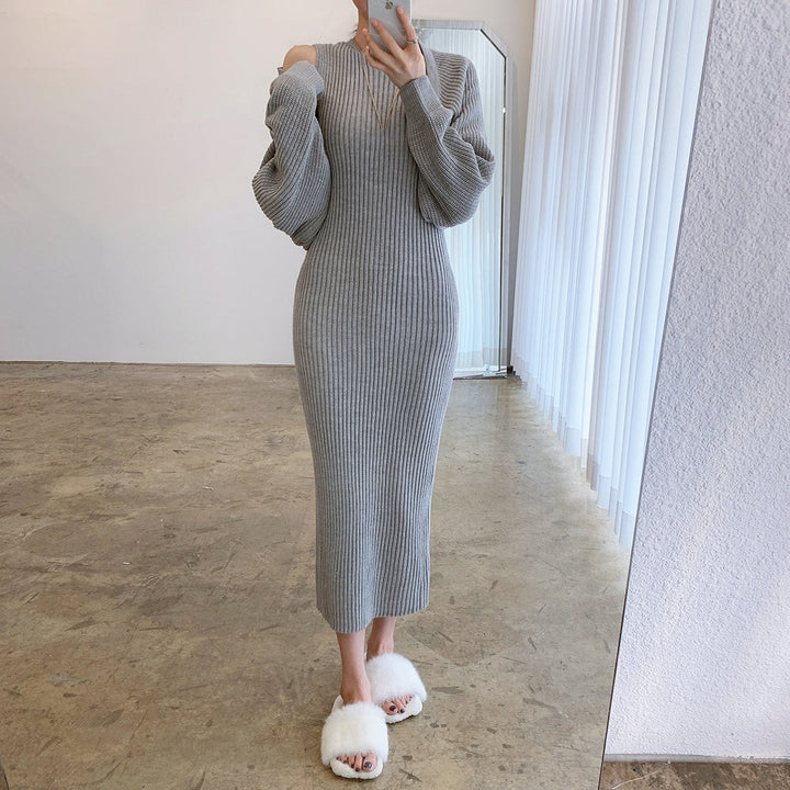 レイヤードニットワンピースセット