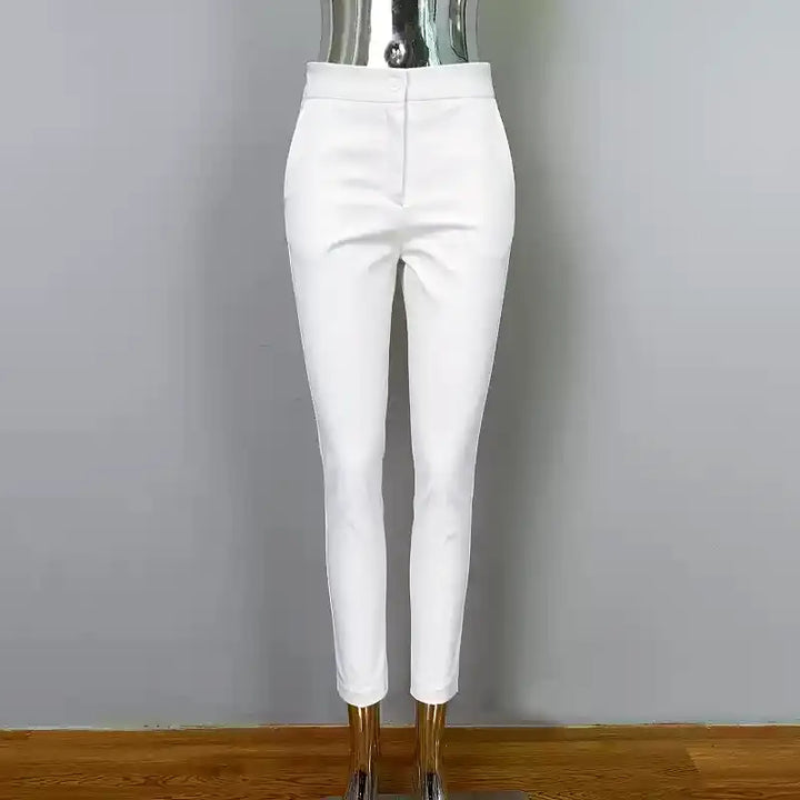 ハイウエストスリムスラックス