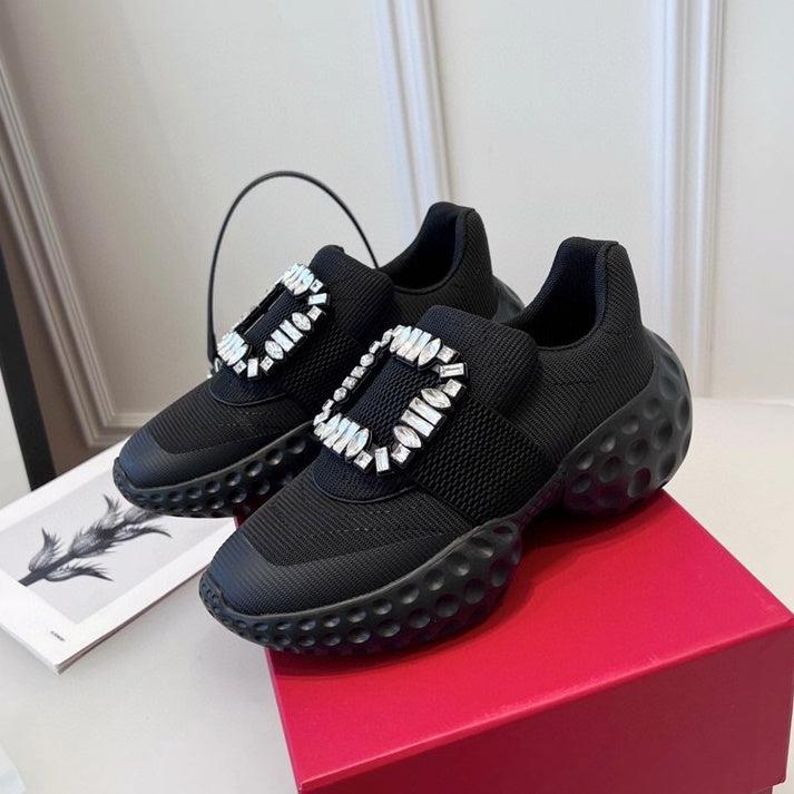 厚底ビジュースニーカー