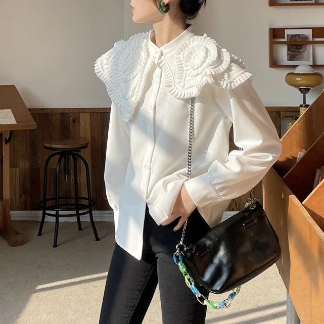 デイジープリーツデザインシャツ