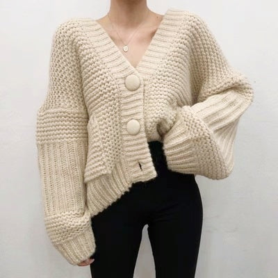 Vネックルーズカーディガン