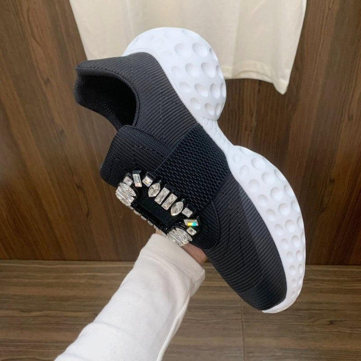 厚底ビジュースニーカー