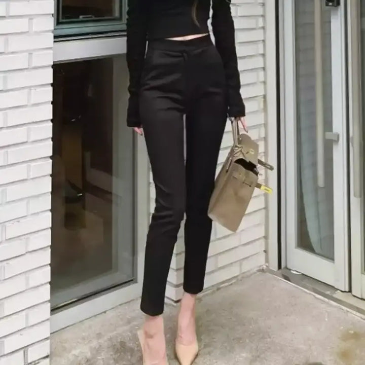 ハイウエストスリムスラックス