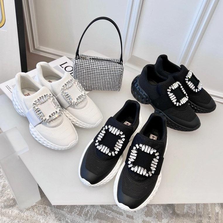 厚底ビジュースニーカー