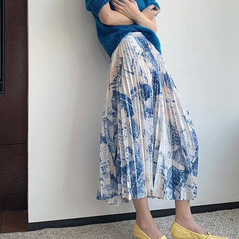 アートプリーツスカート