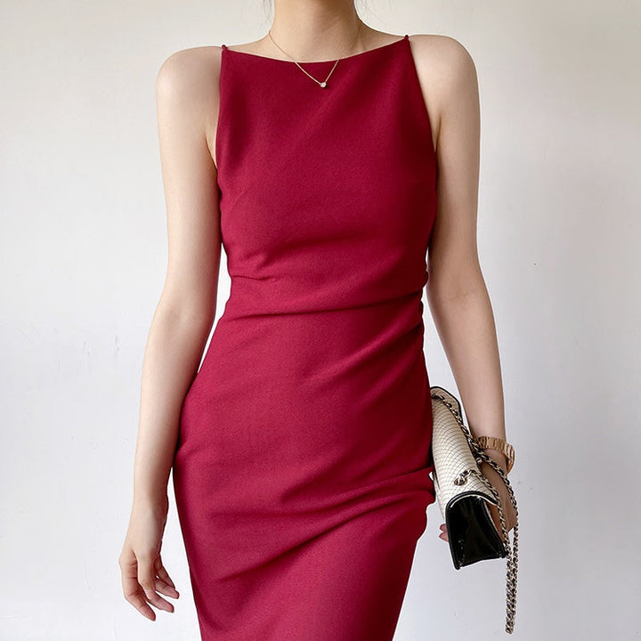 フレンチタイトミディドレス