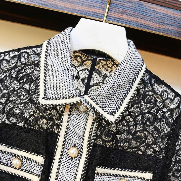 フレンチ襟レースワンピース