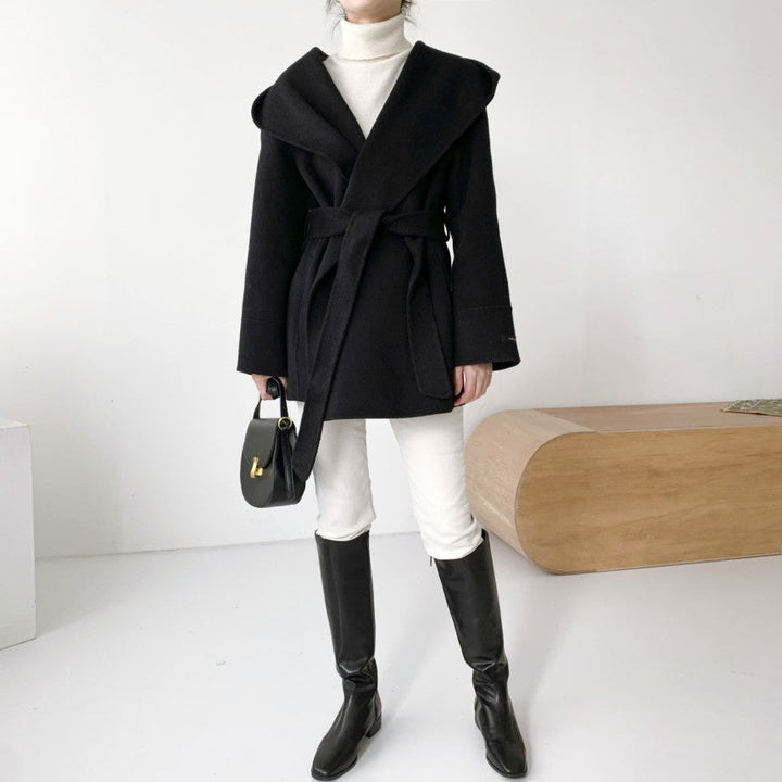 ウエストベルトフーディーコート